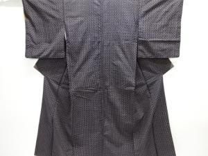 アンティーク　絣柄織出し手織り紬着物